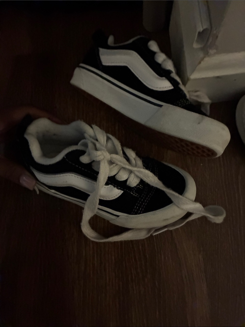 Vans Kids Black and White Old Skool Sneakers